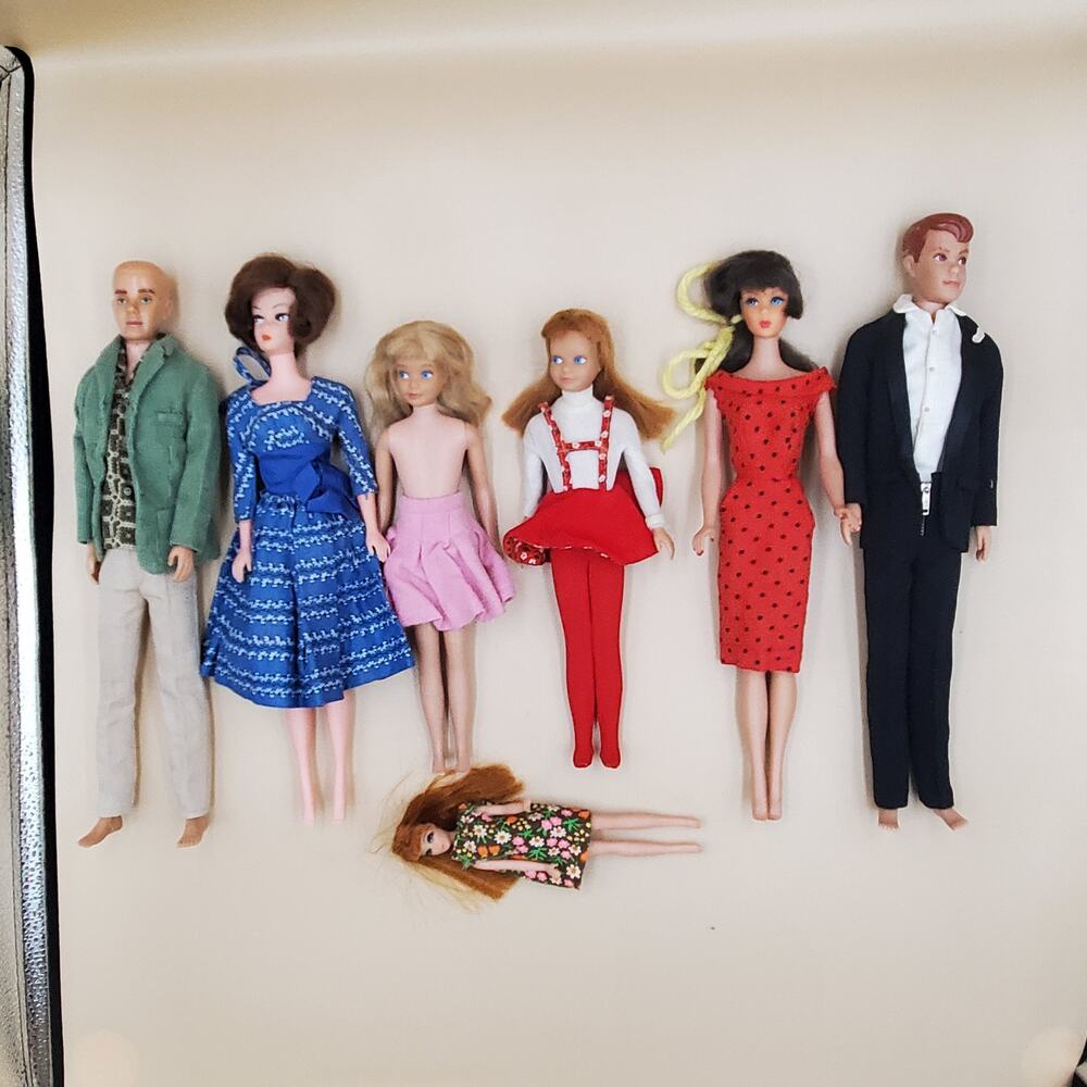 Vintage Lot 60s Barbie Skipper Ken Allen Dolls Fashion Clothes Accessories - Picture 3 of 16